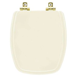 Tampa de Vaso Sanitário Laqueado Soft Close Stylus Pergamon para vaso Celite com Ferragem Dourada