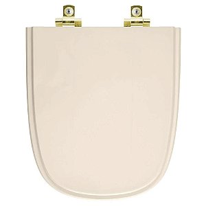 Tampa de Vaso Sanitário Laqueado Soft Close Ibiza Shell para vaso Incepa com Ferragem Dourada