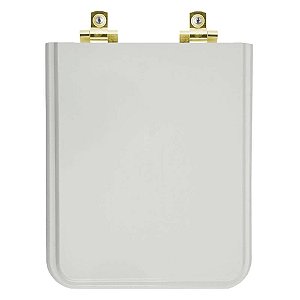 Tampa de Vaso Sanitário Laqueado Soft Close Square Cinza Platina para vaso Incepa com Ferragem Dourada
