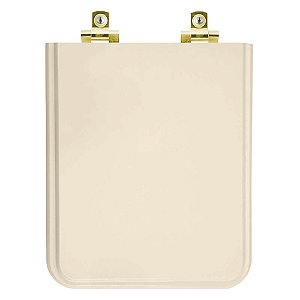 Tampa de Vaso Sanitário Laqueado Soft Close Square Shell para vaso Incepa com Ferragem Dourada