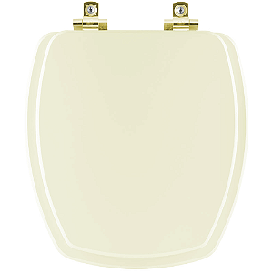 Tampa de Vaso Sanitário Laqueado Soft Close Thema Biscuit para vaso Incepa com Ferragem Dourada