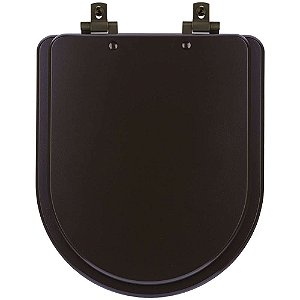 Tampa de Vaso Sanitário Laqueado Soft Close Level Marrom Fosco para vaso Deca com Ferragem Marrom