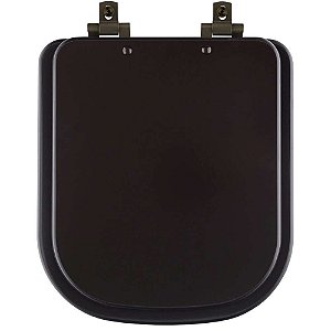 Tampa de Vaso Sanitário Laqueado Soft Close Piano Marrom Fosco para vaso Deca com Ferragem Marrom