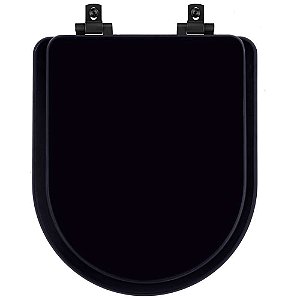 Tampa de Vaso Sanitário Laqueado Soft Close Link/LK Preto para vaso Deca com Ferragem Preta