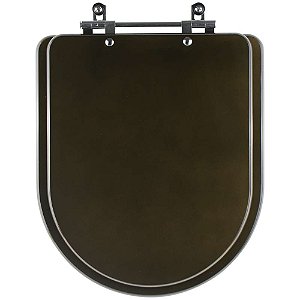 Tampa de Vaso Sanitário Laqueado Carrara Marrom Degrade para vaso Deca