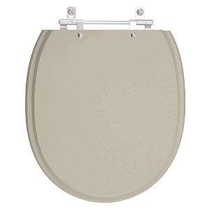 Tampa de Vaso Sanitário Laqueado Village Bege Saara para vaso Deca