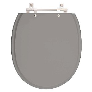 Tampa de Vaso Sanitário Laqueado Village Cinza Vip (Cinza Escuro) para vaso Deca
