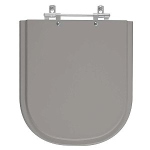 Tampa de Vaso Sanitário Laqueado Vogue Plus Cinza Vip (cinza escuro) para vaso Deca