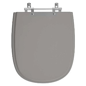 Tampa de Vaso Sanitário Laqueado Donna Cinza Escuro para vaso Santamarina