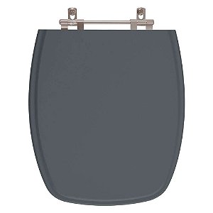 Tampa de Vaso Sanitário Laqueado Valentina Cinza Escuro para vaso Santamarina