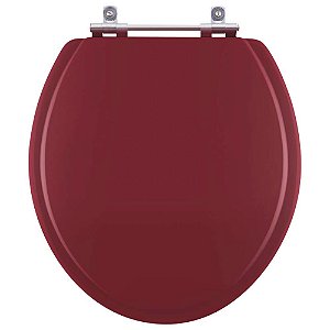 Tampa de Vaso Sanitário Laqueado Convencional / Oval Bordô para todas as Marcas