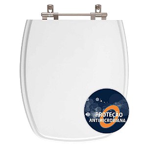 Tampa de Vaso Sanitário Poliéster Antibactéria Stylus Branco para vaso Celite