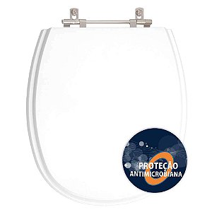 Tampa de Vaso Sanitário Poliéster Antibactéria Aspen Branco para vaso Deca