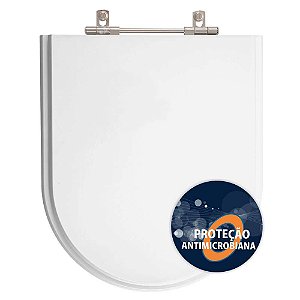 Tampa de Vaso Sanitário Poliéster Antibactéria Belle Epoque Branco para vaso Deca