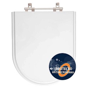 Tampa de Vaso Sanitário Poliéster Antibactéria Duna Branco para vaso Deca