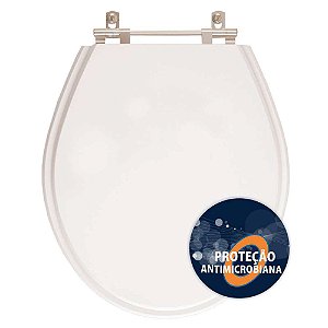 Tampa de Vaso Sanitário Poliéster Antibactéria Ravena Branco para vaso Deca