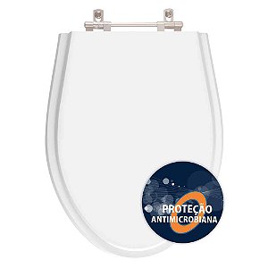 Tampa de Vaso Sanitário Poliéster Antibactéria Absolute Branco para American Standard