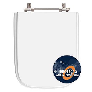 Tampa de Vaso Sanitário Poliéster Antibactéria Tivoli Neve (Branco) para vaso Ideal Standard