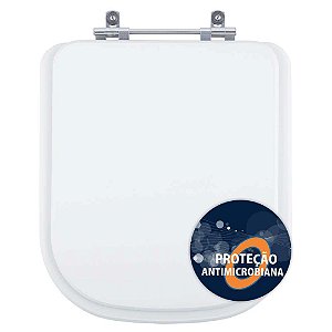 Tampa de Vaso Sanitário Poliéster Antibactéria Gap Branco para vaso Roca