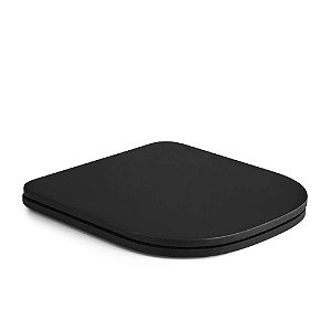Tampa de Vaso Sanitário Poliéster Luxo Piano Preto Fosco para vaso Deca