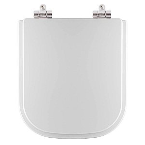 Tampa de Vaso Sanitário Poliéster Soft Close Stillo Branco para vaso Docol