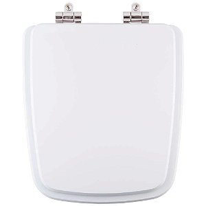 Tampa de Vaso Sanitário Poliéster Soft Close Clean Branco para vaso Deca