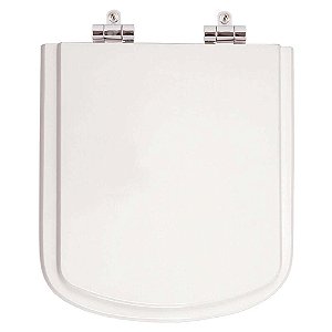 Tampa de Vaso Sanitário Poliéster Soft Close Lirio Branco para vaso Fiori