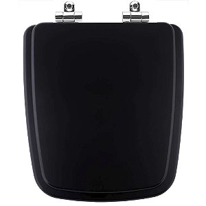Tampa de Vaso Sanitário Poliéster Soft Close Boss Matte Black Preto Fosco para vaso Incepa