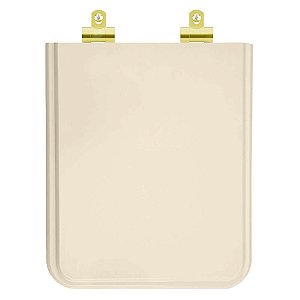 Tampa de Vaso Sanitário Poliéster Soft Close Square Pêssego Rosa Shell para vaso Incepa com Ferragem Dourada