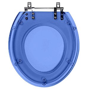 Tampa de Vaso Sanitário Poliéster Izy Azul Transparente para vaso Deca