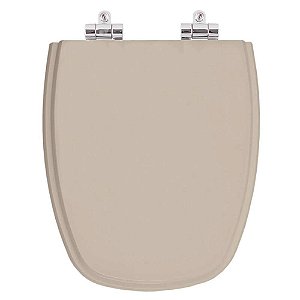 Tampa de Vaso Sanitário Poliéster Monte Carlo Bege Saara para vaso Deca