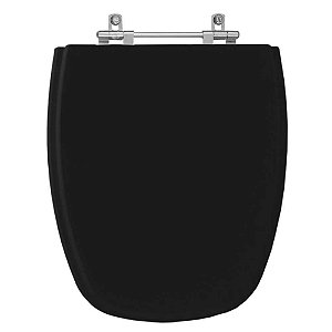 Tampa de Vaso Sanitário Poliéster Monte Carlo Preto para vaso Deca
