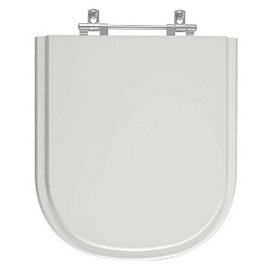 Tampa de Vaso Sanitário Poliéster Vogue Plus Cinza Real para vaso Deca