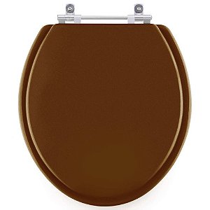 Tampa de Vaso Sanitário Poliéster Convencional Oval Caramelo para vaso Icasa