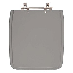 Tampa de Vaso Sanitário Poliéster Icasa Vila Rica Cinza Escuro em Resina