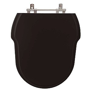 Tampa de Vaso Sanitário Poliéster Hampton Preto para vaso Incepa