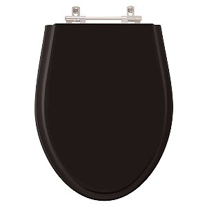 Tampa de Vaso Sanitário Poliéster Absolute Preto para vaso Ideal Standard