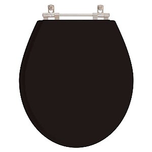 Tampa de Vaso Sanitário Poliéster Angra Preto para vaso Ideal Standard
