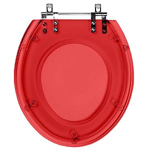 Tampa de Vaso Sanitário Poliéster Avalon Vermelho Transparente para vaso Ideal Standard