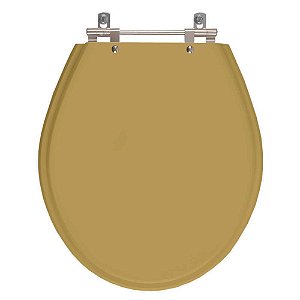 Tampa de Vaso Sanitário Poliéster Carina Amendoa para vaso Ideal Standard