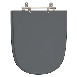 Tampa de Vaso Sanitário Poliéster Ezedra Cinza Quartzo (Cinza Escuro) para vaso Ideal Standard