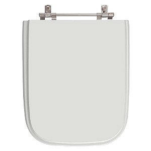 Tampa de Vaso Sanitário Poliéster Tivoli Cinza Claro para vaso Ideal Standard