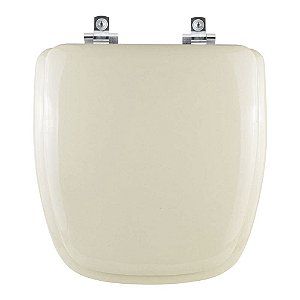 Tampa de Vaso Sanitário Almofadado com Amortecedor Fit Bege Claro para vaso Celite