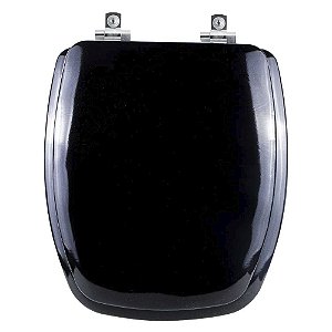 Tampa de Vaso Sanitário Almofadado com Amortecedor Stylus Preto para vaso Celite