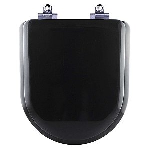 Tampa de Vaso Sanitário Almofadado com Amortecedor Carrara Preto para Deca
