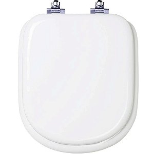 Tampa de Vaso Sanitário Almofadado com Amortecedor Flox Branco para vaso Fiori