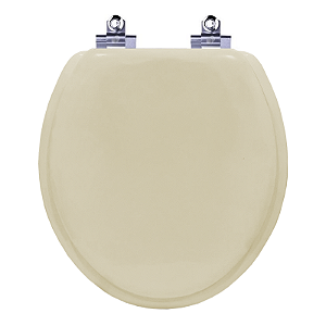 Tampa de Vaso Sanitário Almofadado com Amortecedor Flamingo Biscuit Bege Claro para vaso Incepa