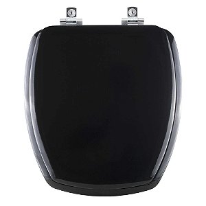 Tampa de Vaso Sanitário Almofadado com Amortecedor Thema Preto para Incepa