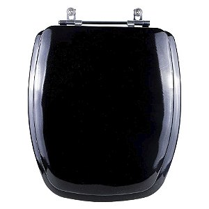 Tampa de Vaso Sanitário Almofadado Stylus Preto para vaso Celite