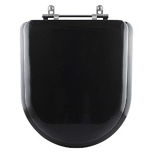 Tampa de Vaso Sanitário Almofadado Carrara Preto para vaso Deca